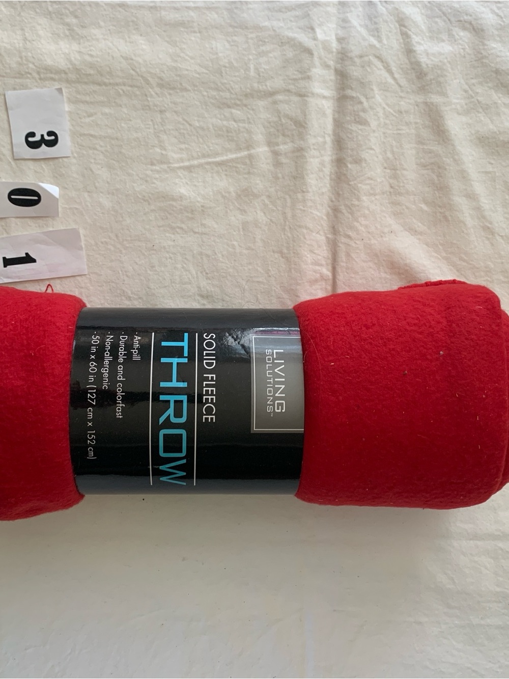 Red Solid Fleece Throw Blanket